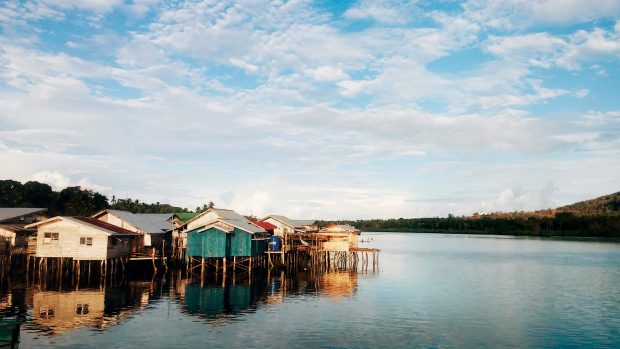 The reflection of these houses on stilts indicate Tawi-Tawi's clean waters.