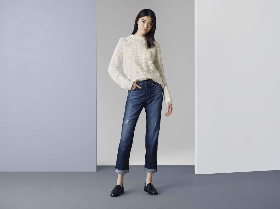 uniqlo high rise boyfriend jeans