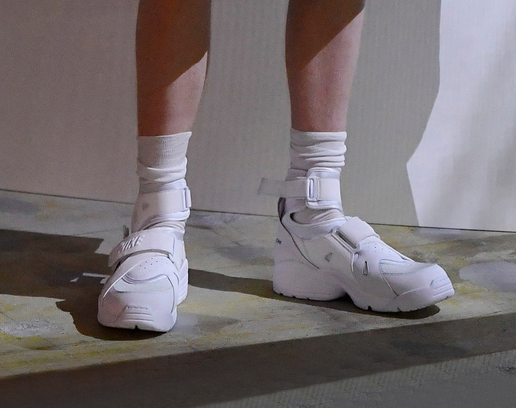 white nike edition air carnivore sneakers