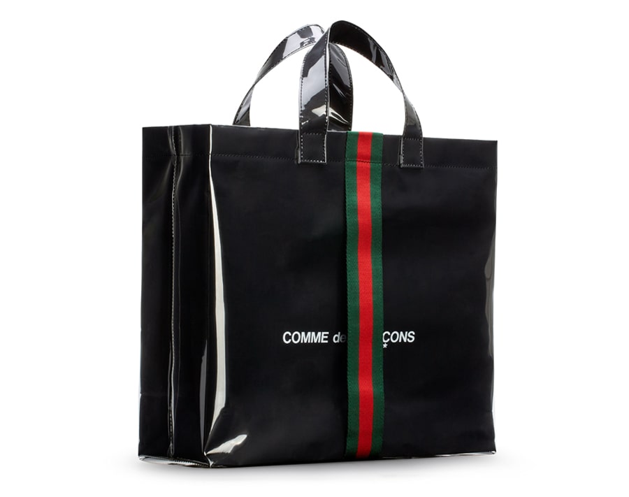 LOOK The new Comme des Gar ons x Gucci shopper is dropping today